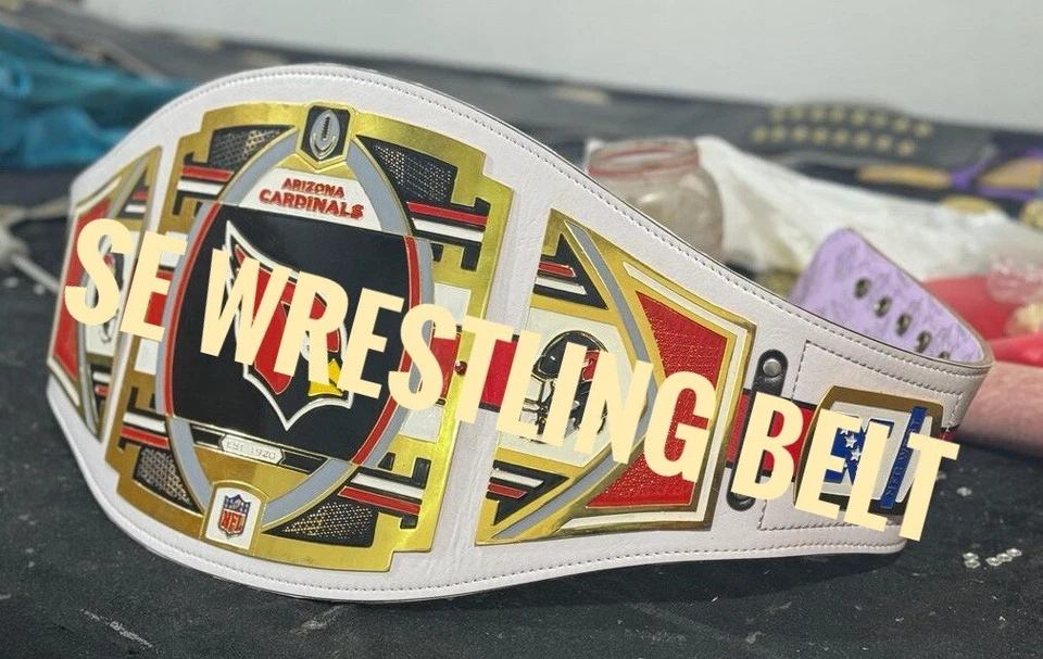 Cinturón Título Campeonato Mundial de Lucha Pesada de Arizona Cardinals NFL Adulto Foto 3 de 4