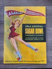 1967 Alabama vs Nebraska Sugar Bowl Program 1/2/67 Bear Bryant VS. Bob Devaney 
