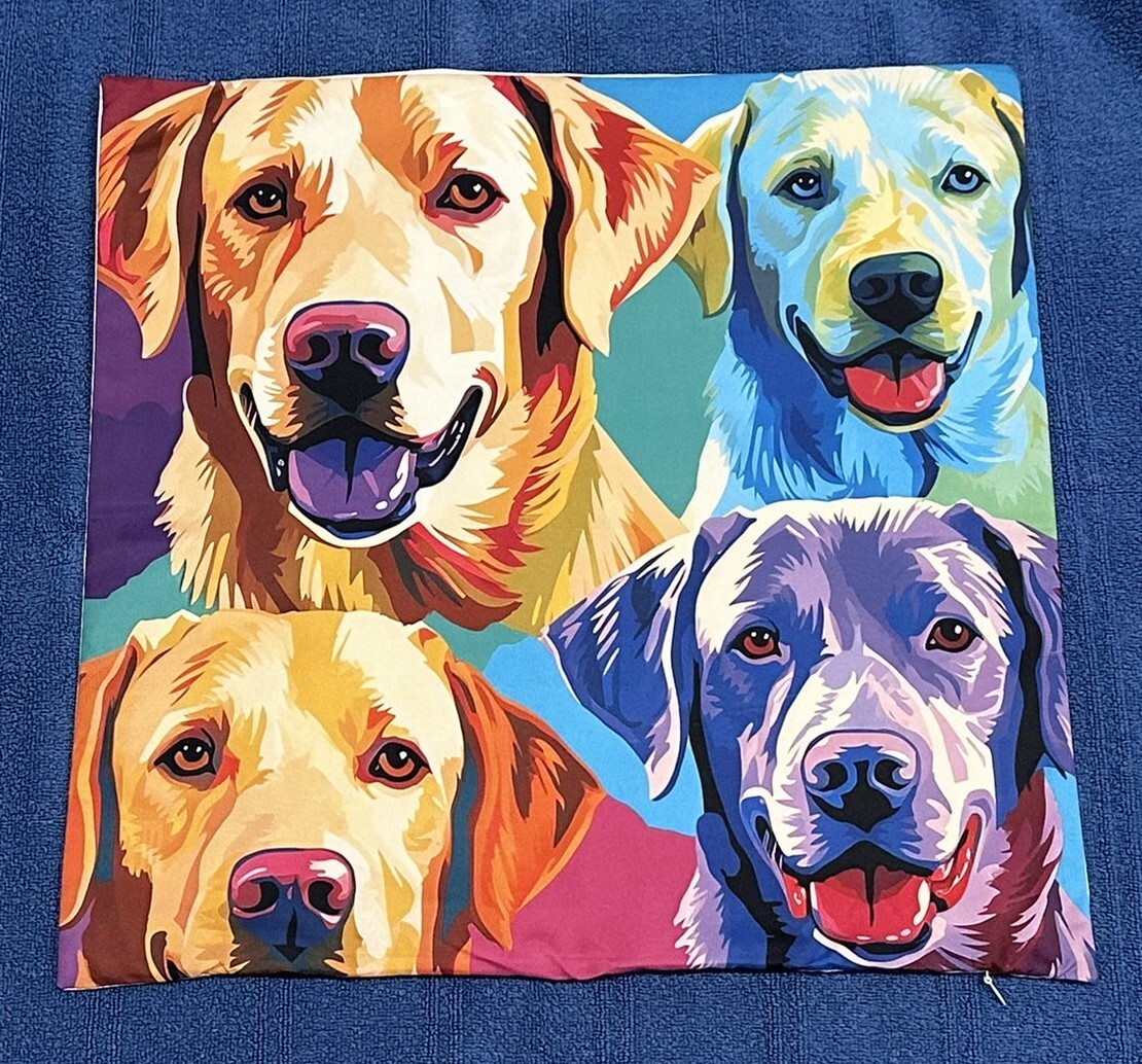 Throw Pillow Cover Shell Labrador Retriever (NO PILLOW INSERT - SHELL ONLY) Dog-image