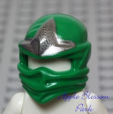 NEW Lego Ninjago GREEN NINJA MINIFIG HELMET - Lloyd ZX Minifigure Head Wrap 9450