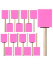 Bates- Foam Paint Brushes, 2", 16 Pack, Pink Sponge Brushes for Painting,