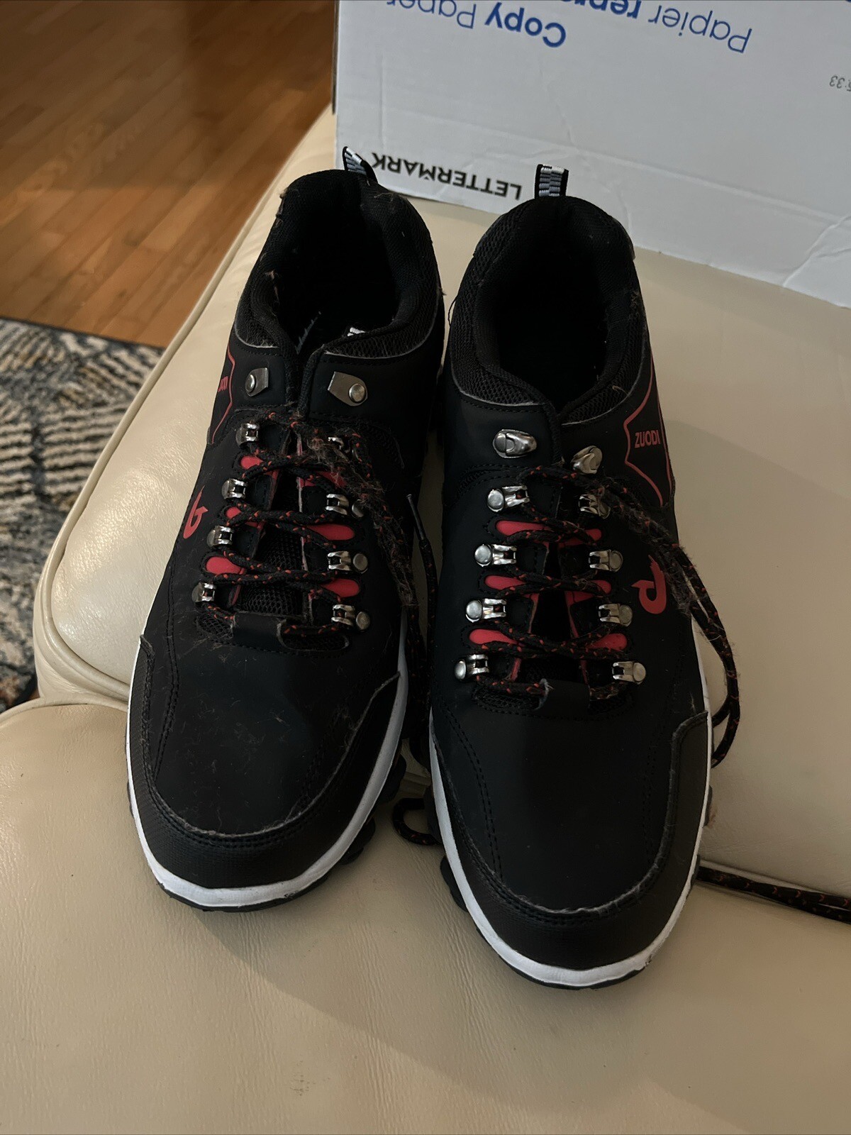 Zuodi Black Shoes Lace up Hiking Walking Sneakers Size 8 Men's eBay