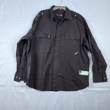 Rocawear Y2K Hip Hop Long Sleeve Button Shirt Embroidered Pyramid Logo Mens 2X