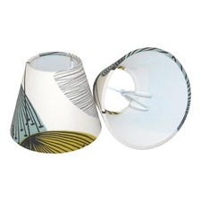 3 Candle Lampshades Handemade in UK - Sanderson Dandelion Fabric