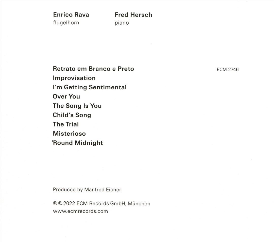 ENRICO RAVA/FRED HERSCH SONG IS YOU NEW CD