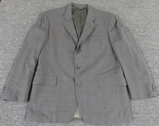 Jos A Bank Blazer Mens 42R Wool Gray 3 Button Suit Jacket Sport Coat