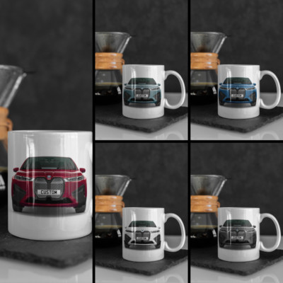 Personalisierte BMW iX M Sport Tasse Geschenk - Farbe wählbar SCHNELLER VERSAND
