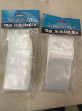 RECLOSABLE BAGS 200 COUNT 2in X 3in clear coins jewelry beads glass storage
