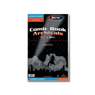 New (25 ct) BCW Combo Pack Current Comic Book Mylar Archival 4mm Bags & Boards