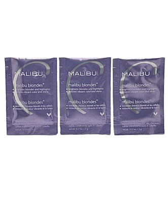 MALIBU C Malibu Blondes Wellness Hair Remedy 3 Pack 0.17 oz each