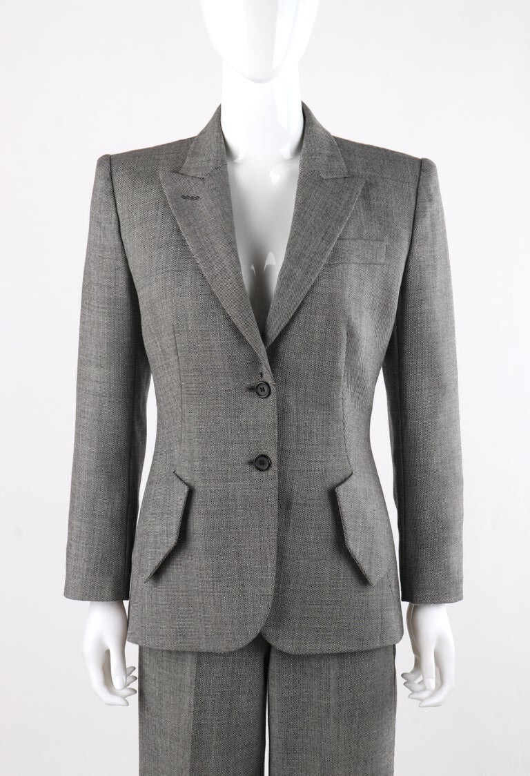 ALEXANDER McQUEEN A/W 1998 “Joan” Gray Blazer Jacket Wide Leg