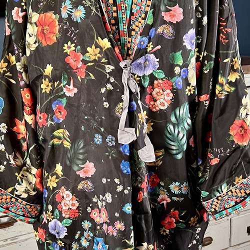 Johnny Was Tallulah Whimsical Reversible Parrot Kimono L - Picture 20 of 23