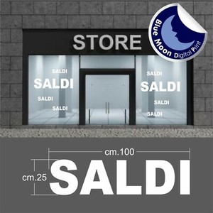ADESIVI PRESPAZIATI SALDI - VETROFANIA VETRINE NEGOZI