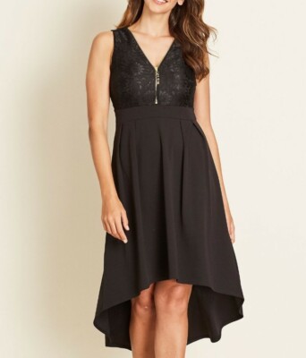 black lace bodice dress
