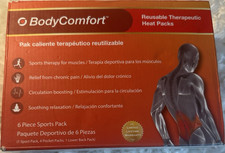 BodyComfort Reusable Therapeutic Heat Packs 6-Piece Sports Therapy Pack, Red