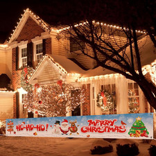 Weihnachten Deko, Super Lang Merry Christmas Banner f&uuml;r Drinnen und Drau&szlig;en, Wei
