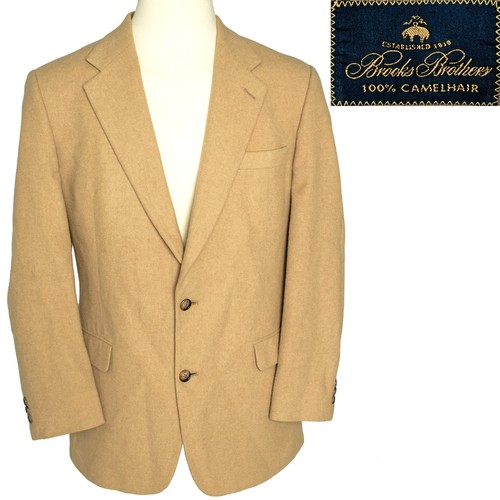 Brooks Brothers 100% Camel Hair Sport Coat Suit Jacket Soft Plush Spring 42 Long