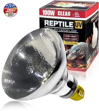 100 Watt UVA UVB Full Spectrum Vapor Heat Lamp Bulb, High Intensity Self-Ballast