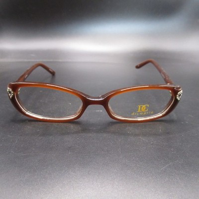 DiCaprio DC 76 Capri Women's Brown Cat Eye Eyeglass Frames 44-15-130 Heart