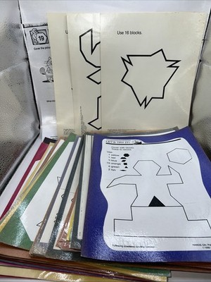 Puzzles for Pattern Blocks -Learning Resources 49 Laminated Sheets
