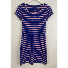 LILLY PULITZER T-Shirt DRESS COASTAL SHELL STRIPE $98 XS Preppy Beachy