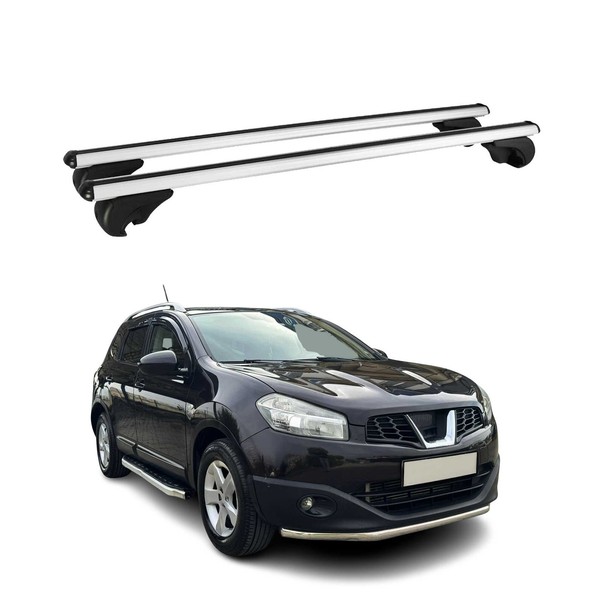 DachträGer GrundtäGer FüR Nissan Qashqai +2 J10 2006-2014 75Kg Alu Grau 2 Tlg-image