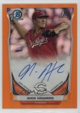 2014 Bowman Draft Chrome Pick Orange Refractor 22/25 Nick Howard Auto nd3
