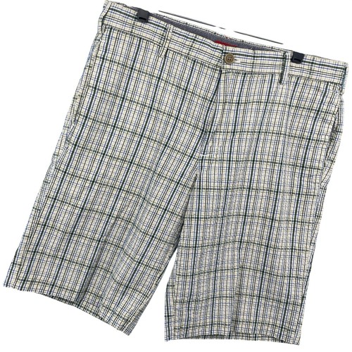 IZOD Seersucker Shorts Mens 34 Plaid Coastal Preppy Nautical Old Money Old Money