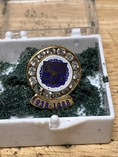 1938-1988 CWA Communication Workers America Lapel Pin w/Rhinestones - VINTAGE