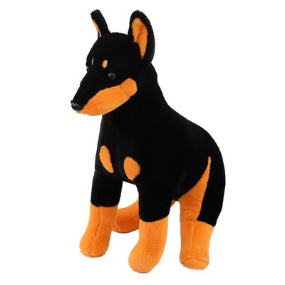 Haustier Plüsch Hund Dobermann Welpen Figur Kuscheltier Kinder Geschenk