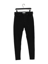 Topshop Women's Jeans W 32 in Black Cotton with Elastane, Polyester Skinny