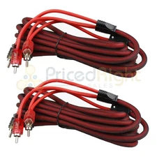 2 Pack 12ft RCA Cable OFC Interconnect DS18 R12 Competition Rated Performance