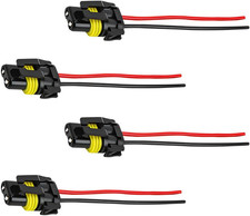 4 PCS 9005 HB3 9006 HB4 9012 Bulb Socket, Headlight Connector Female Adapter Wir