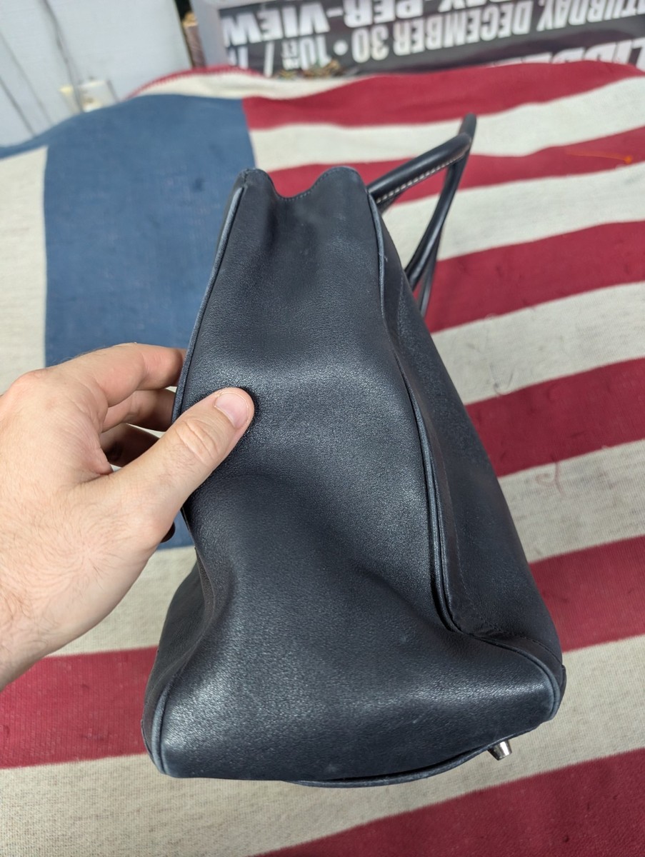 Coach Vintage 9426 Navy Blue Leather Tote/Computer Bag C2S-9426 | eBay