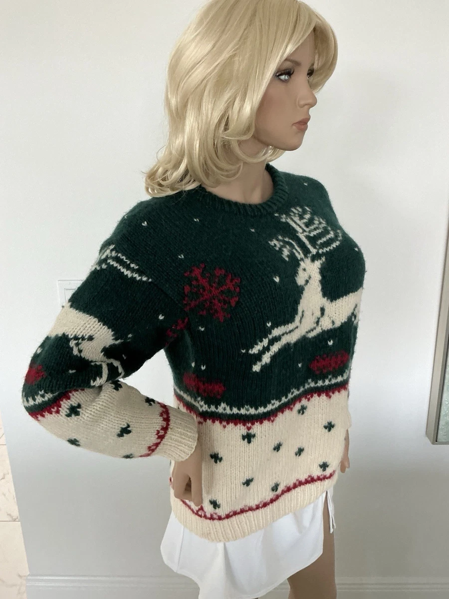 Shmily Girl Christmas Cardigan For Women – Open Front Reindeer Sweater, Soft & Warm Winter Knit