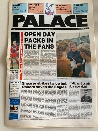 Crystal Palace F.C. - Palace News Volume 6 No 1 to 7