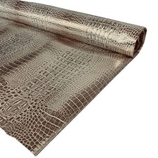 Faux Leather Crocodile Print Upholstery Fabric 2 Tones Home Decor By The Yard