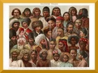 Asian Peoples + Original Graphic/Lithograph 1895 + Tatars, Chinese, Arabs