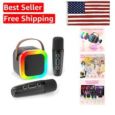Mini Karaoke Machine for Kids Adults - Portable Bluetooth Speaker with 2 Mi...
