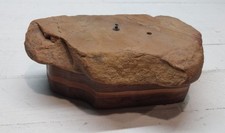 Sandstone Oil Lamp With Wick Joe Shamp Handcrafted Wood Base 10
