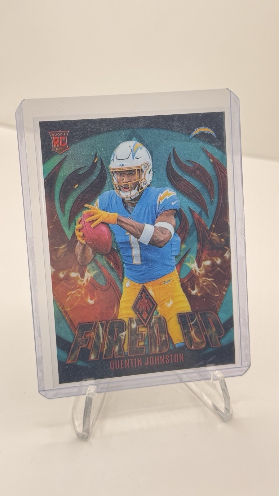 2023 Panini Phoenix - Fired Up Quentin Johnston #FU-14 Teal /125 (RC)