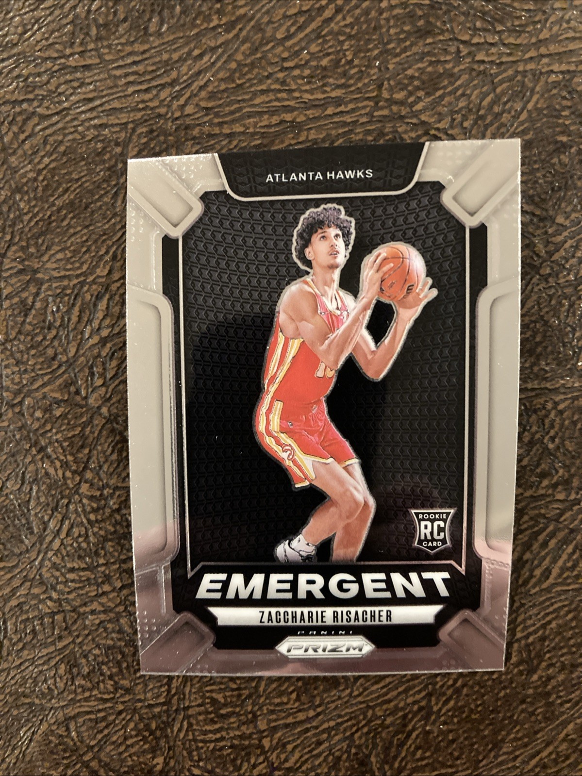 2024-25 Panini Prizm Zaccharie Risacher Emergent Rookie RC Base #6 Hawks