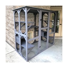 Outdoor Cat Enclosure Large Walk in Catio with Platforms and Houses