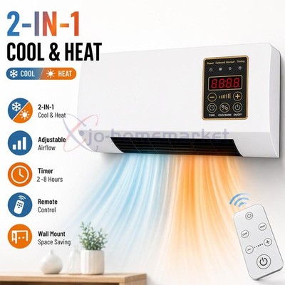 2 in1 Portable Air Conditioner and Electric Heater for Room Heating and Cooling