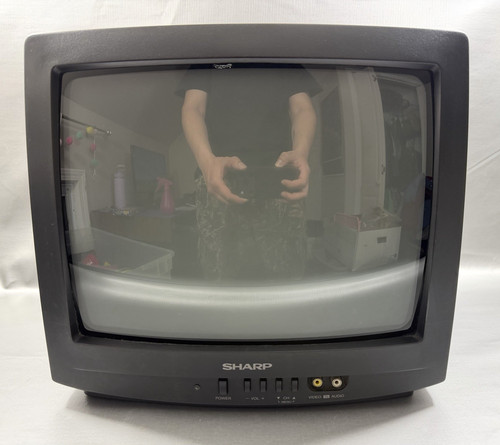 Sharp 13N-M100B 13" CRT TV Retro Gaming Television Monitor Tested No Remote