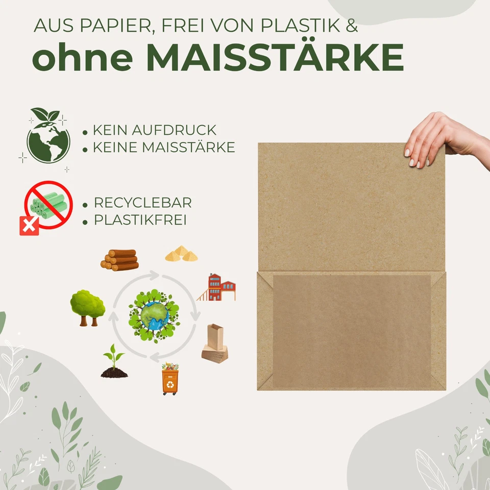 BIOGLÜCK® - Bio Müllbeutel 10L aus Papier | Mit stabilem Standboden - Bild 4 von 4