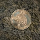 Bull and Bear Silver Round -1 Troy Ounce NEEDS TO BE POLISHED