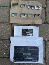 Vintage FORD Motor Company Emblem and F1 Manufacturer Motor Badge Original