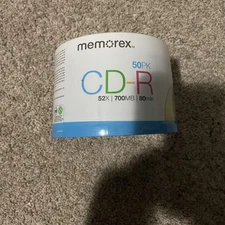 Memorex CD-R 50 Pack Spindle 52X 700MB 80min Recordable CD's NEW Factory Sealed