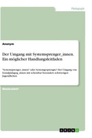 Anonym | Der Umgang Mit Systemsprenger_Innen. Ein MöGlicher Handlungsleitfaden